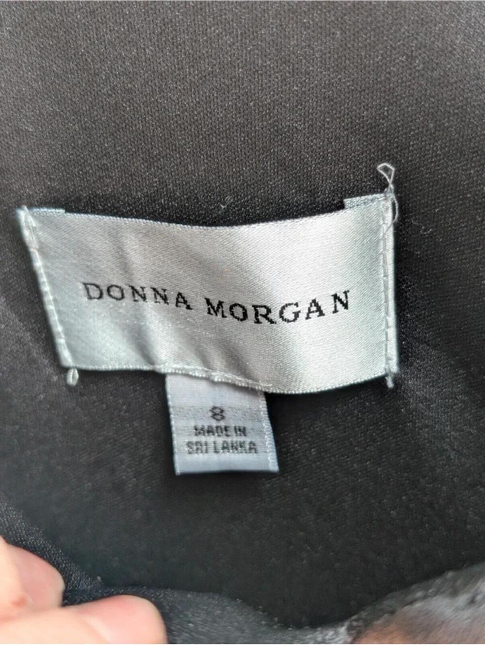 Donna Morgan Women's Size 8 Black and White Jumpsuit Tall Friendly - Picture 4 of 5